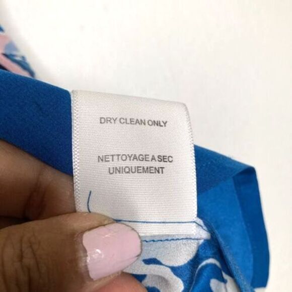 Joie Annabeth Tossed Bouquet Silk Tank Top Nineties Blue Floral Print Small - Picture 9 of 11